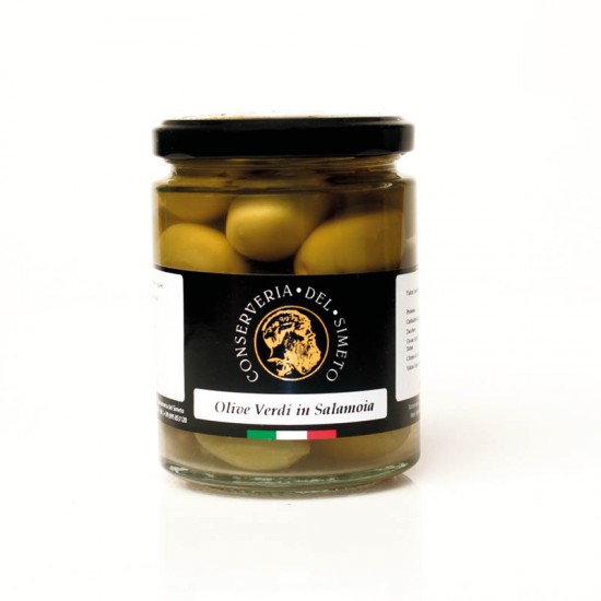 Green olives in salamoia